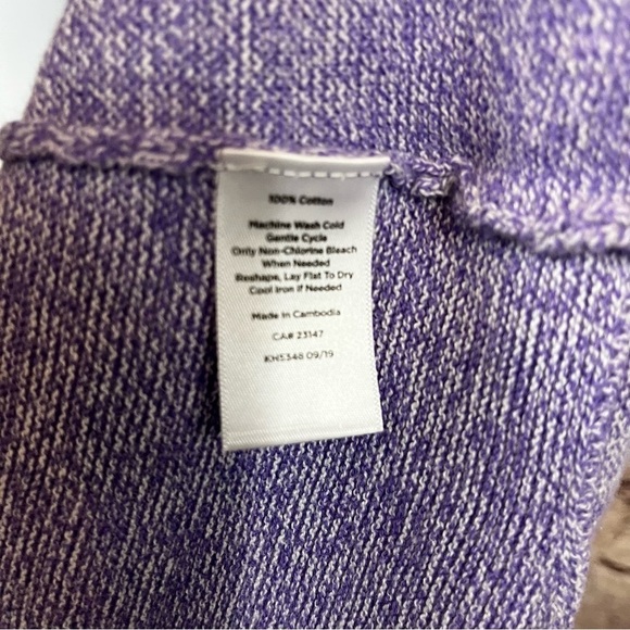 Talbots Purple Pullover Cotton 3/4 Sleeve Knit Sweater - Picture 8 of 9